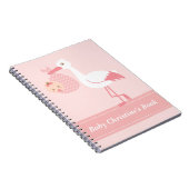 Baby-Buch - Storch liefert Baby Notizblock (Rechte Seite)
