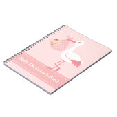 Baby-Buch - Storch liefert Baby Notizblock (Linke Seite)