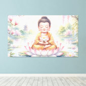Baby Buddha Leinwanddruck (Insitu (Holzboden))