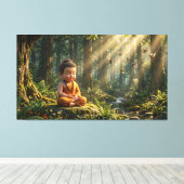 Baby Buddha Leinwanddruck (Insitu (Holzboden))