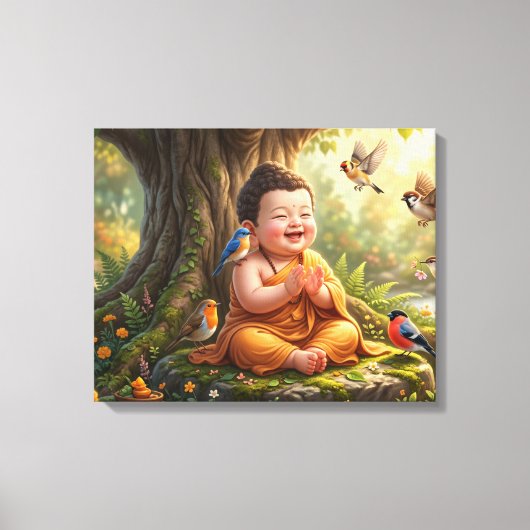 Baby Buddha Leinwanddruck (Vorderseite)