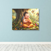Baby Buddha Leinwanddruck (Insitu (Holzboden))