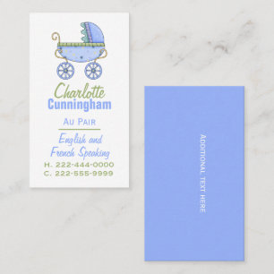 Baby Buggy Au Pair Custom Business Card Visitenkarte