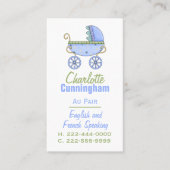 Baby Buggy Au Pair Custom Business Card Visitenkarte (Vorderseite)
