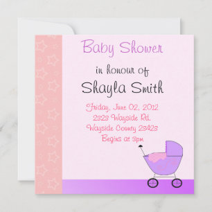 Baby-Buggy-Baby-Shower-Einladung Einladung