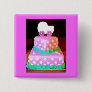 Baby Buggy Cake - Girl Button