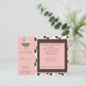 Baby-Buggy-Dusche Inviations Einladung (Stehend Vorderseite)