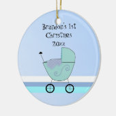Baby Buggy First Christmas Keramik Ornament (Links)