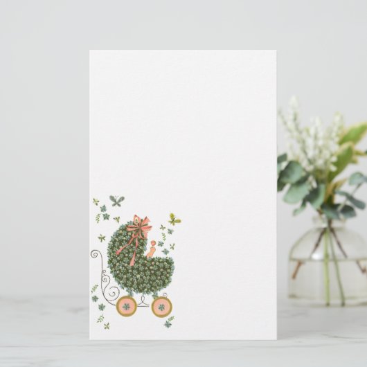 Baby Buggy Stationery Briefpapier (Stehend Vorderseite)