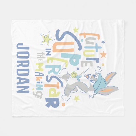 Baby BUGS BUNNY™ Future Superstar im Training Fleecedecke (Vorderseite (Horizontal))