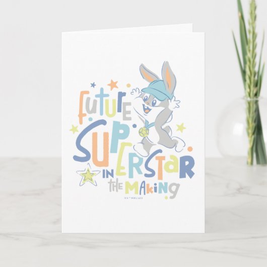 Baby BUGS BUNNY™ Future Superstar im Training Karte (Vorderseite)