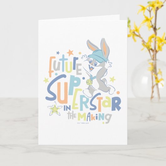Baby BUGS BUNNY™ Future Superstar im Training Karte (Gelbe Blume)