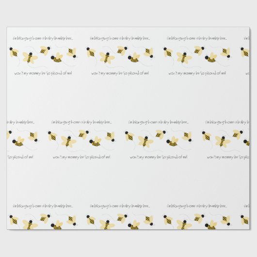 Baby Bumble Bee Geschenkpapier (Flach)