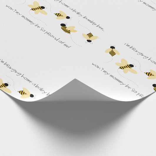 Baby Bumble Bee Geschenkpapier (Ecke)