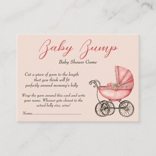 Baby Bump Game Baby Carriage Ratings Mamas Bauchgr Begleitkarte (Vorderseite)