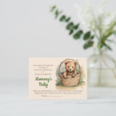 Baby Bump Game Guess Bauch Size Gender Neutral Begleitkarte (Stehend Vorderseite)