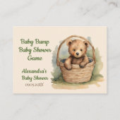 Baby Bump Game Guess Bauch Size Gender Neutral Begleitkarte (Rückseite)