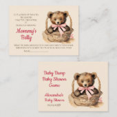 Baby Bump Game Guess Mama Bauchgröße Begleitkarte (Vorne/Hinten)