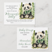 Baby Bump Game Guess Mama Bauchgrösse Panda Begleitkarte (Vorne/Hinten)