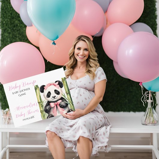 Baby Bump Game Panda Guess Mama Bauchgröße Begleitkarte