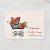 Baby Bump Game XMs Carriage Guess Mamas Bauchgröße Begleitkarte (Rückseite)