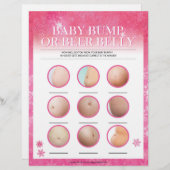 Baby-Bump oder Bier-Bauch [Schneerosa] Briefbogen (Vorne/Hinten)