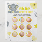 Baby-Bump oder Bierbauch [Baby-Elefant [Gelb]] Briefbogen (Vorne/Hinten)