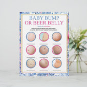 Baby-Bump oder Bierbauch [Blumenfarben] Briefbogen (Stehend Vorderseite)
