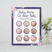 Baby-Bump oder Bierbauch [Blumenrahmen] Briefbogen (Stehend Vorderseite)