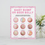 Baby Bump oder Bierbauch [Luxus-Spitze [rosa] Briefbogen (Stehend Vorderseite)