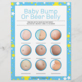 Baby Bump oder Bierbauch [Starry Night Blue] Briefbogen (Vorderseite)