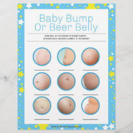 Baby Bump oder Bierbauch [Starry Night Blue] Briefbogen