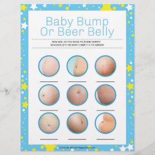 Baby Bump oder Bierbauch [Starry Night Blue] Briefbogen