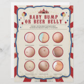 Baby-Bump oder Bierbauch [Thema Zirkus] Briefbogen (Vorne/Hinten)