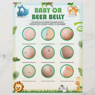Baby-Bump oder Bierbauch [Tierthema] Briefbogen