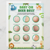 Baby-Bump oder Bierbauch [Tierthema] Briefbogen (Vorne/Hinten)