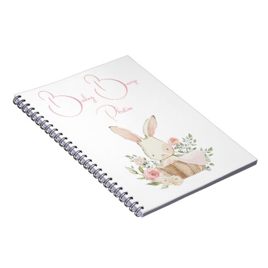 Baby Bump Schwangerschaft Pink Bunny Rabbit Script Notizblock (Rechte Seite)