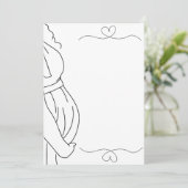 Baby Bump-Schwangerschaftskarte Einladung (Stehend Vorderseite)