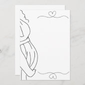 Baby Bump-Schwangerschaftskarte Einladung (Vorne/Hinten)