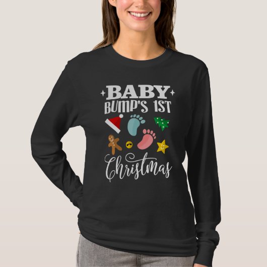 Baby Bumps Erster Weihnachtsfeiertag T-Shirt (Vorderseite)