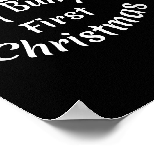 Baby Bump's First Christmas, Pregnancy T Shirt Poster (Ecke)