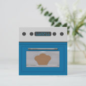 Baby Bun Rezept Einladung (blau) (Stehend Vorderseite)