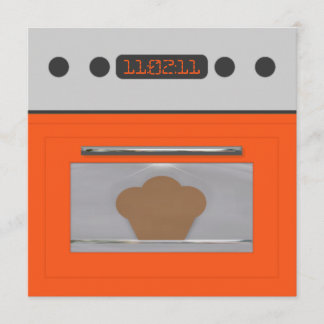 Baby Bun Rezept Einladung (orange drei)