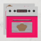 Baby Bun Rezept Einladung (pink) (Vorne/Hinten)