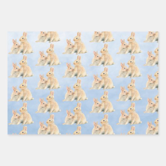 Baby Bunnies Play Time Geschenkpapier Set (Vorderseite 3)