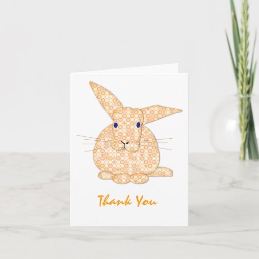 Baby Bunny Applique Yellow Danke (Vorderseite)