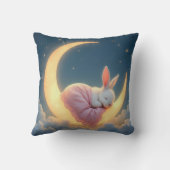 Baby Bunny auf einem Halbmond Kissen (Rückseite)