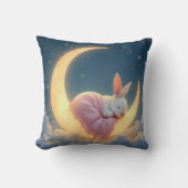 Baby Bunny auf einem Halbmond Kissen (Vorderseite)