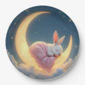 Baby Bunny auf einem Halbmond Pappteller (Vorderseite)