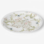 Baby Bunny Baby Dusche Wildblume Papierplatte Pappteller (Schrägansicht)